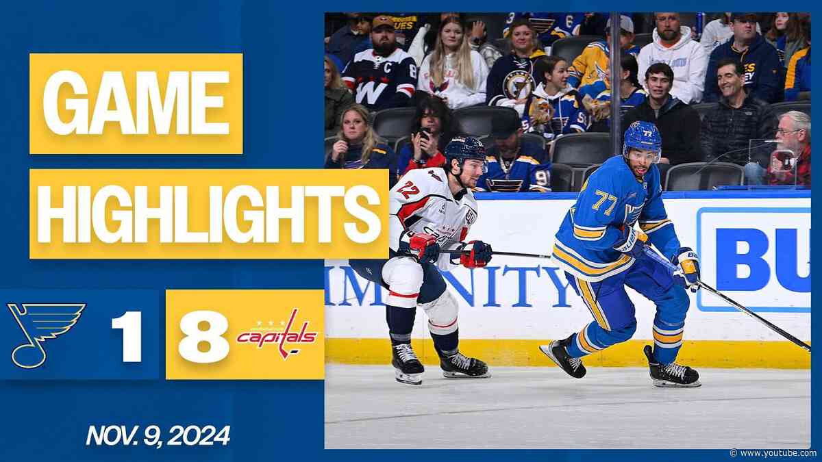 Game Highlights: Blues 1, Capitals 8