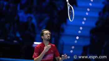 Medvedev loses temper in ATP Finals loss to Fritz