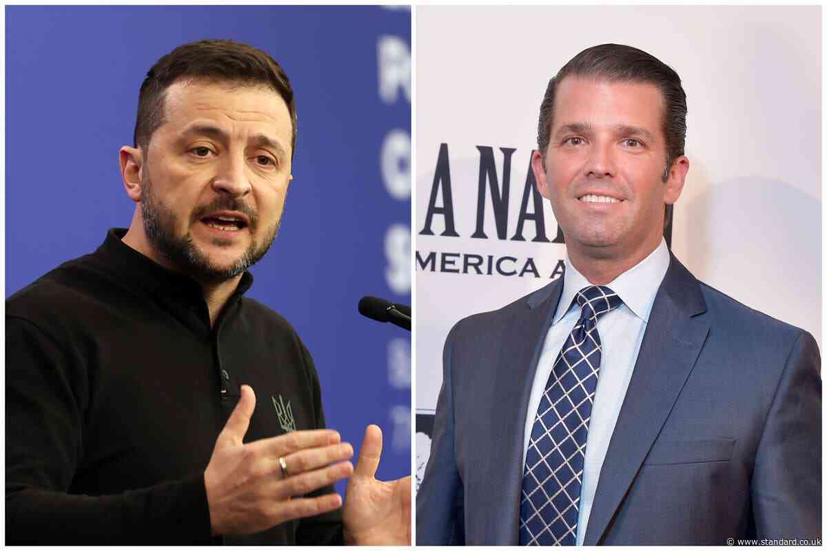 Donald Trump Jr mocks Volodymyr Zelensky saying his ‘allowance is about to run out’