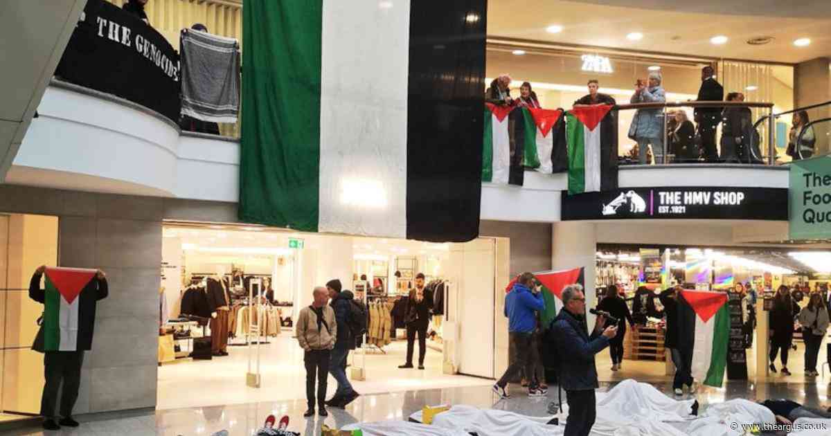 Protesters take over city shopping centre in Pro-Palestinian show of support