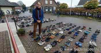 250 paar schoenen herinneren aan het zware lot van Rotterdamse dwangarbeiders in Suderwick