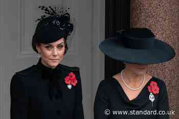 King leads nation’s tribute to war dead as Kate watches ceremony from balcony