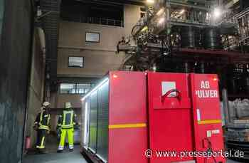 FW-BN: Brand einer Filteranlage in Produktionsstätte