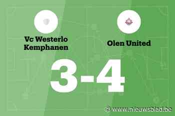 Lastige wedstrijd eindigt in winst voor Olen United tegen Westerlo Kemphanen