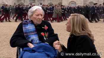 A debt we can never repay: Britain honours remarkable Second World War veterans including 104-year-old Legion d'honneur recipient as they pay emotional tribute to their fallen comrades at Remembrance Sunday memorial