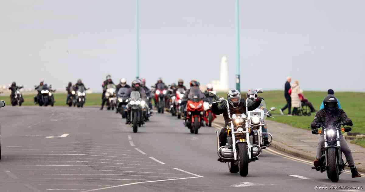 Remembrance Sunday marked in Whitley Bay by hundreds of motorcyclists on the North East Ride of Respect