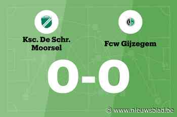 KSC Moorsel en FCW Gijzegem blijven steken op 0-0