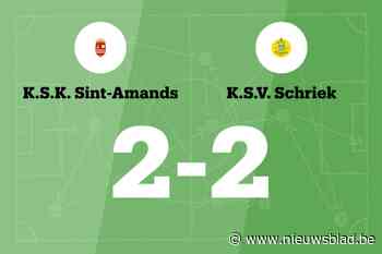 Schriek speelt gelijk in uitwedstrijd tegen Sint-Amands