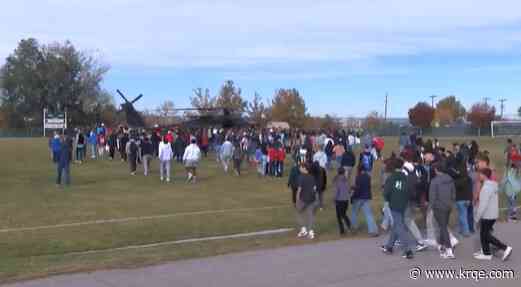 'Touched my heart': NM National Guard lands helicopter at Hope Christian as part of Veteran's Day celebration