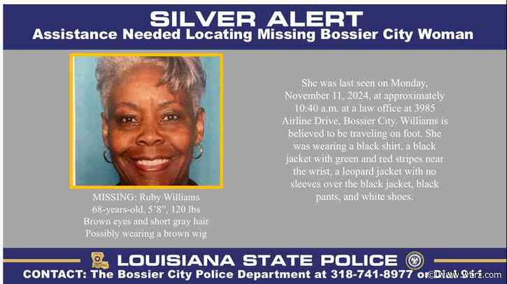 State Police issue Silver Alert for woman missing from Bossier City