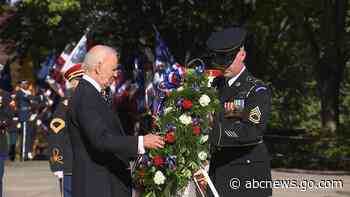 WATCH:  Biden, Harris lay wreath at Tomb of the Unknown Soldier on Veterans Day