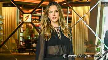 Alessandra Ambrosio flashes bra beneath sheer top in her native Brazil