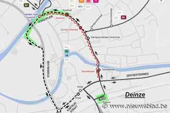 Verkeershinder en omleidingen door nutswerken tussen Van Risseghembrug en Kalkhofstraat