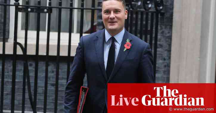 Pay for NHS chiefs to be linked to performance with ‘no more rewards for failure’, Wes Streeting says – as it happened