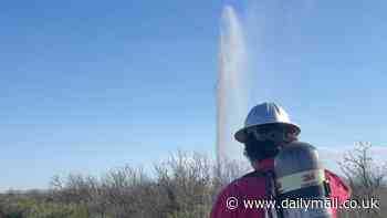 Earthquakes hit Texas town plagued by rotten egg stench and mysterious 100ft geyser