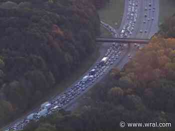 Deadly pedestrian crash causing serious backups on I-40 West in Wake County