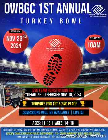 Oprah Winfrey Boys & Girls Club to Host Turkey Bowl Kickball Tournament