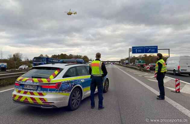 POL-PDNW: Autobahnpolizei Ruchheim - Unfall auf BAB 61 sorgt für zeitweise Sperrung der Richtungsfahrbahn Süden