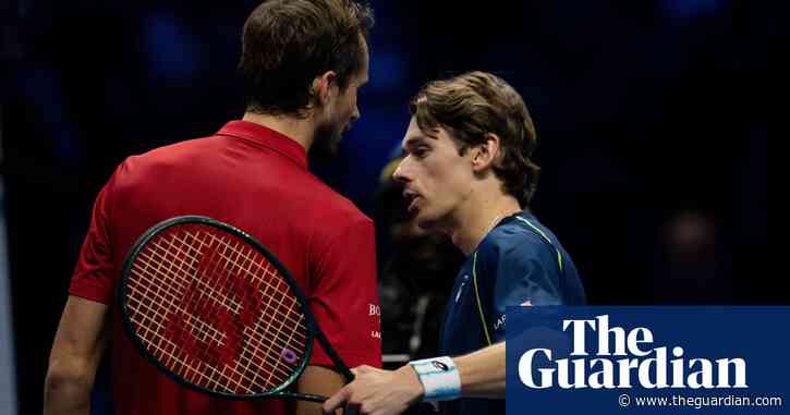 Alex de Minaur on brink of ATP Finals exit after heavy loss to Daniil Medvedev