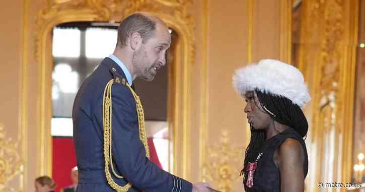 90s music legend, 59, looks totally ageless accepting honour from Prince William