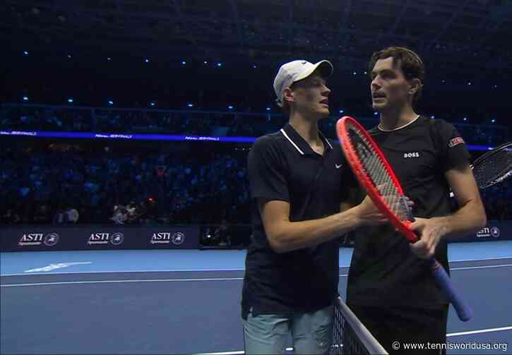 ATP Finals: Jannik Sinner beats Taylor Fritz, remains perfect