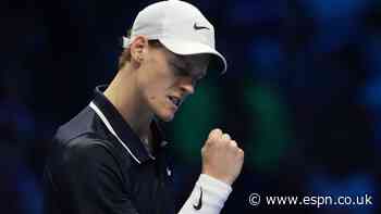 Sinner downs Fritz in straight sets at ATP Finals