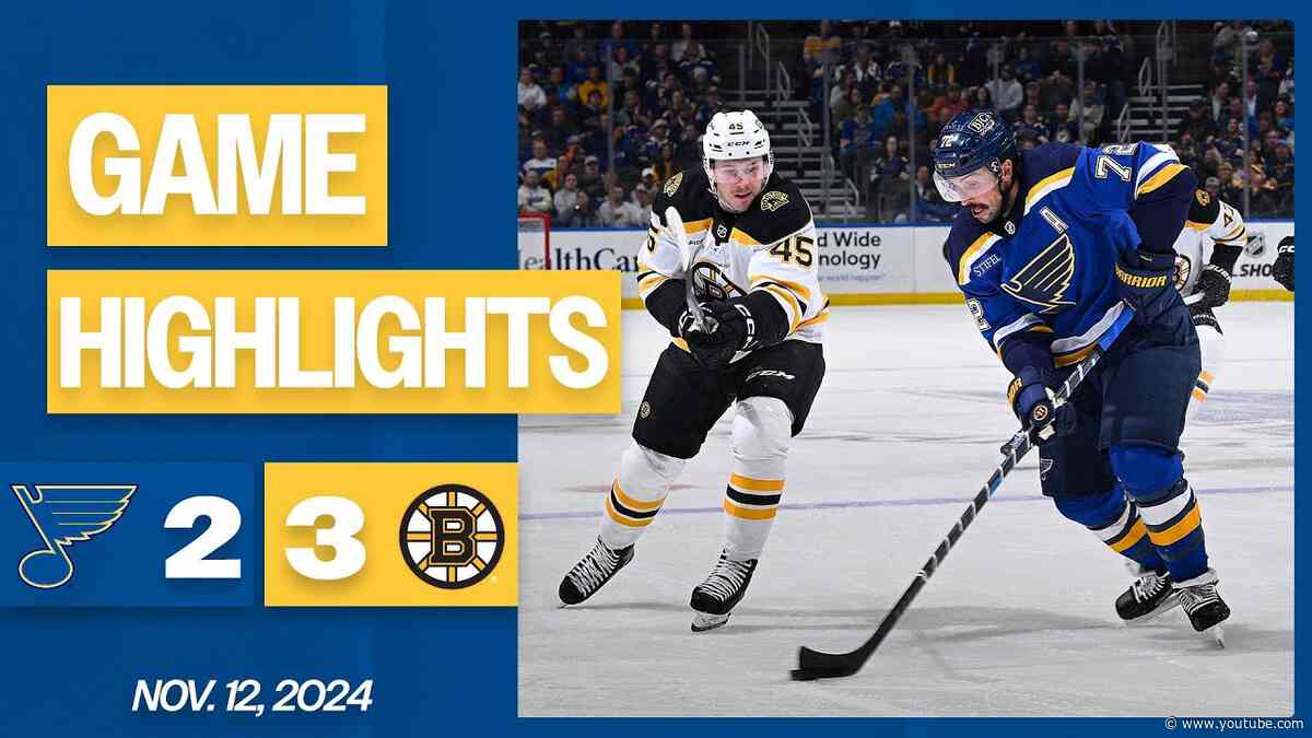 Game Highlights: Blues 2, Bruins 3