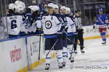 Scheifele and Connor each score twice and Jets down Rangers 6-3