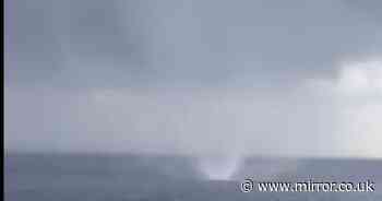 Costa del Sol floods: Horror moment mini-tornado lifts heavy solar roof panels into air like paper