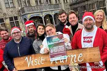 Winter in Veurne op Grote Markt: XL Almhut, Kerstbos en schaatspiste