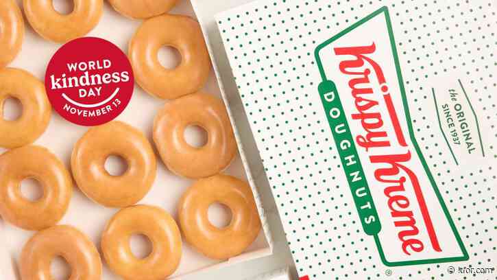 Krispy Kreme offering free dozen doughnuts on World Kindness Day