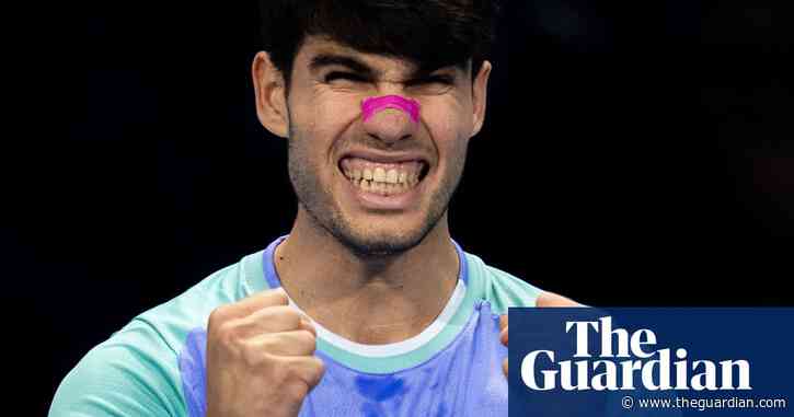 Alcaraz aided by nasal band as he bounces back against Rublev in ATP Finals