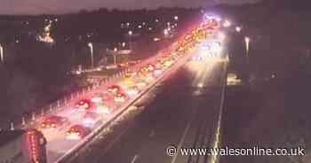 Live updates as all traffic is held on M4 near Swansea after crash and A465 is shut one-way near Neath