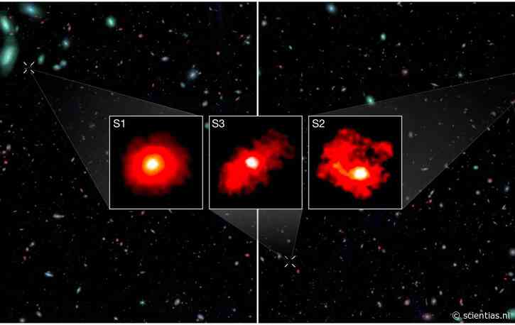 Astronomen snappen er niets van: wéér drie monsterlijke sterrenstelsels in het piepjonge heelal ontdekt