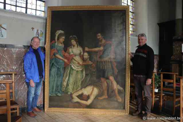 Altaarschilderij verdwijnt enkele maanden uit kerk voor restauratie: “Vermoedelijk is het geschilderd tussen 1701 en 1800”