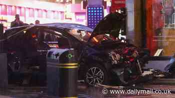 Moment car mounts the pavement and ploughs into crowd at Piccadilly Circus with 'screaming woman left trapped in the wreckage'