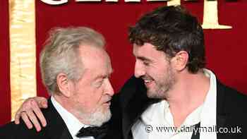 Paul Mescal and Ridley Scott show their close bond at Gladiator II London premiere after the actor revealed they had a 'huge argument' during filming