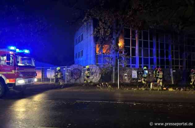 FW-PI: Brand in leerstehendem Gewerbegebäude | Brandausbreitung erfolgreich verhindert