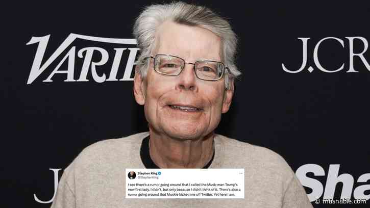 Stephen King responds to rumor that Elon Musk kicked him off X