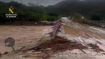 Video: Malaga streets turn to rivers as floodwaters sweep through Costa del Sol town