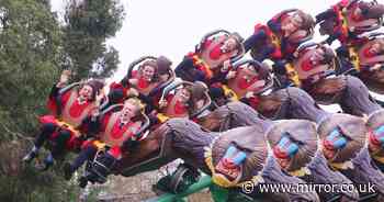 'Extreme' choir singers perform Christmas carols on Chessington rollercoaster