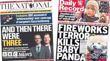 Scotland's papers: SNP election nominations and panda's fireworks 'terror'