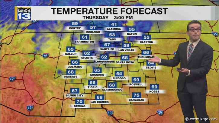 60-degree high temperatures widespread through New Mexico