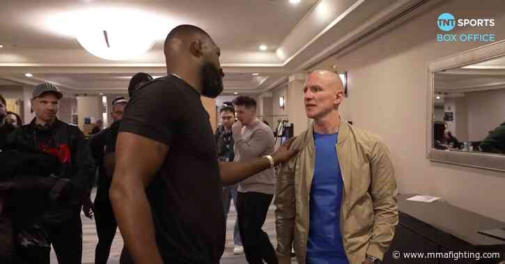 Watch Jon Jones walk out of interview: ‘It’s going to be an Aspinall-fest’