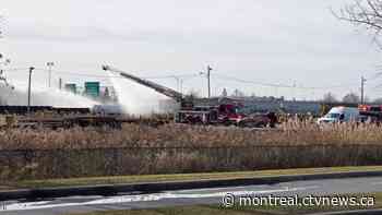 Police, firefighters respond to train derailment near Montreal; no injuries reported