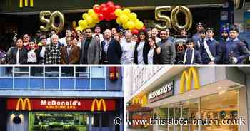 Nostalgic pictures as Woolwich McDonald's celebrates 50th anniversary