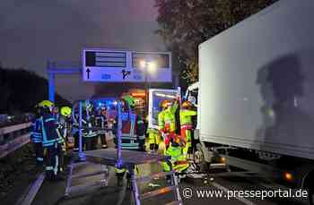 FW-OB: Verkehrsunfall auf der A3: Eine verletzte Person