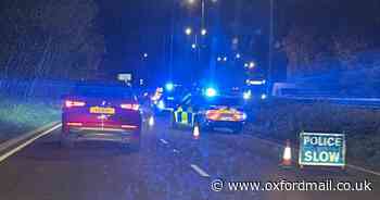 Drivers wait in 'complete standstill' on major road as blue lights seen