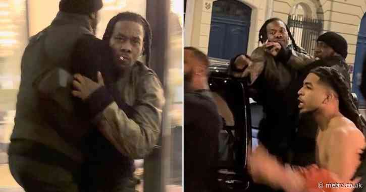 Huge US rapper in street brawl in Paris as he kicks opponent