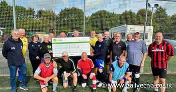 Walking footballers support life-saving charity close to their hearts